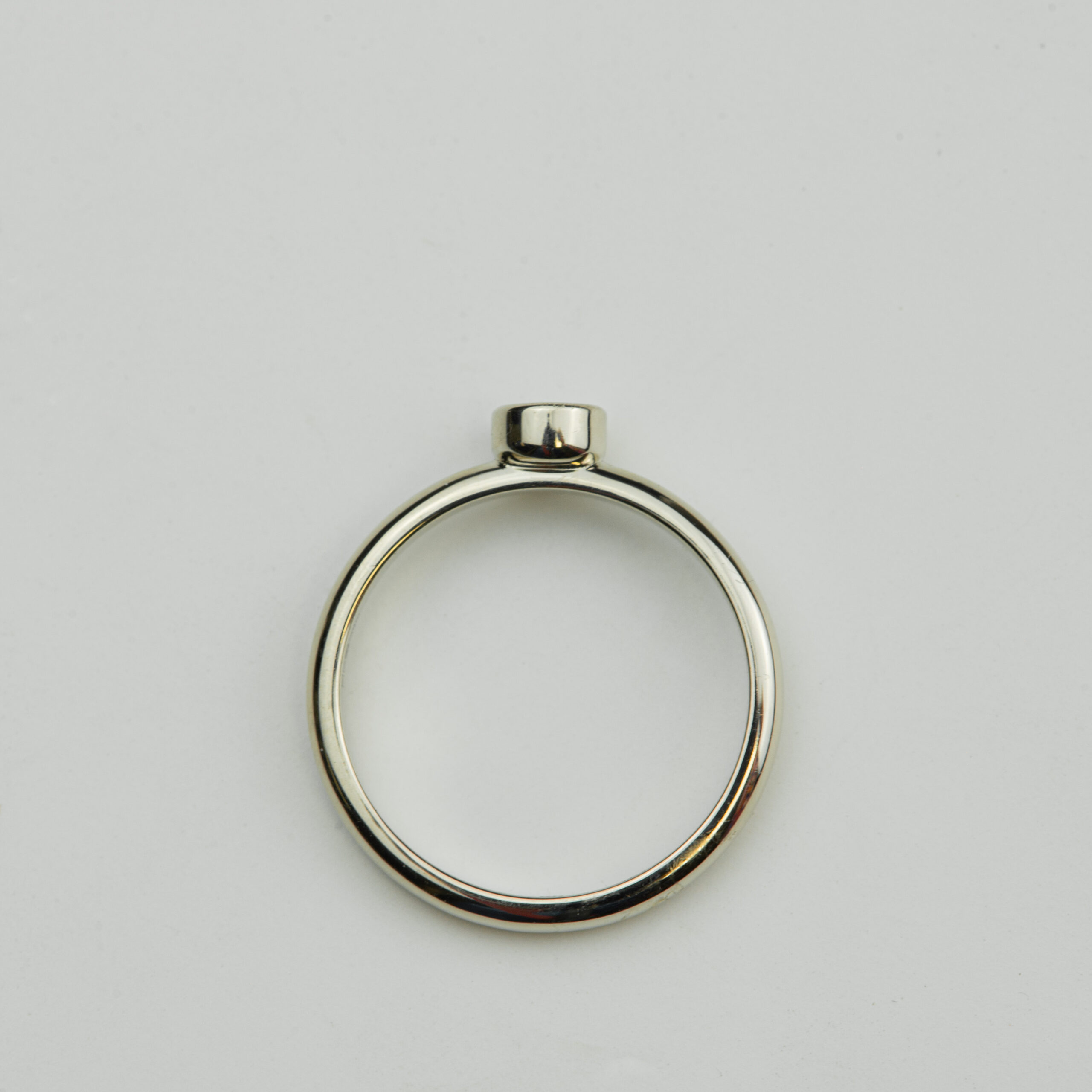 Item 038 | Classic 3 | Золото | Конструктор кольца обручального профиля с камнем в глухой закрепке — изображение 3