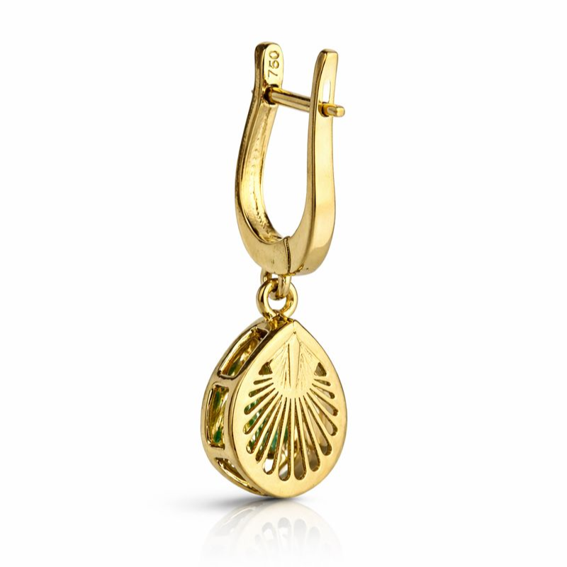 Item 015 | Lotus Drop | Серьги с колумбийскими изумрудами и желтыми бриллиантами — изображение 5